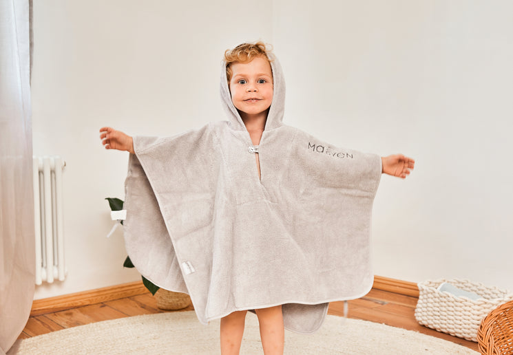 Mabyen Baby & Kids Poncho hellgrau